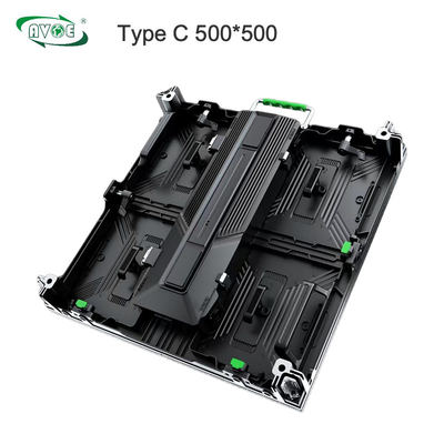 Type C P4.81 4K Indoor LED Rental Display 500x500mm/500x1000mm Curve Cabinets