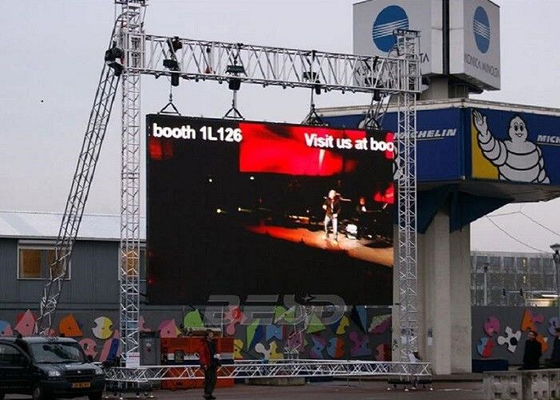 Water Resistant High Brightness 6500cd/sqm P3.91 Outdoor Rental LED Display 500*1000mm Cabinet
