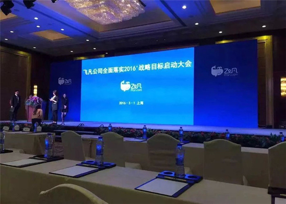 Pixel pitch P4.81mm Indoor Rental LED Display Publicity Screens 500*1000mm Cabinet Concealed Cable Design
