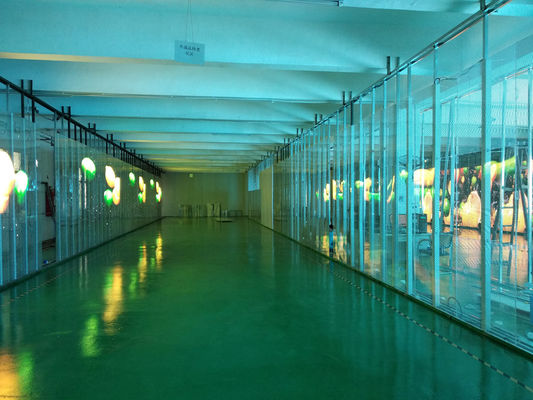 Commercial Center Transparent Glass LED Display Easy Transportation For Touring Shows