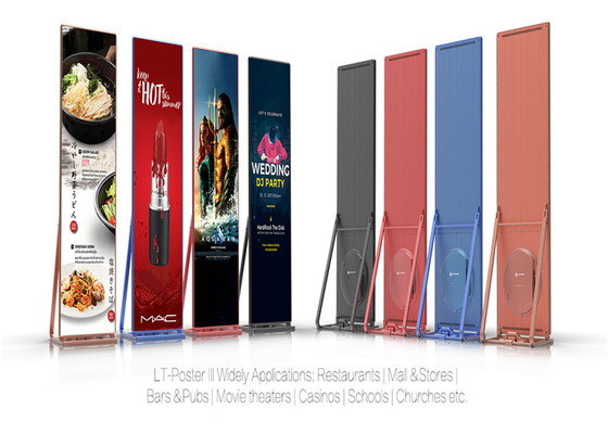 Bracket Style P2.5 LED Poster Panel Poster LED Screen HD Image For Shopping Malls