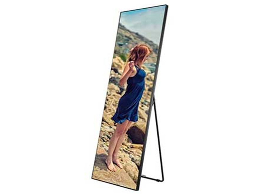 Bracket Style P2.5 LED Poster Panel Poster LED Screen HD Image For Shopping Malls