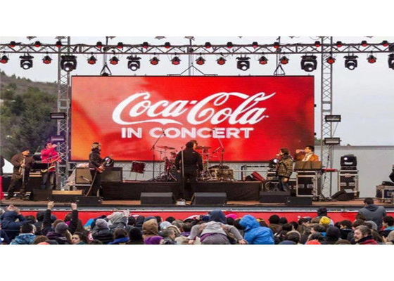 Front Service P4.81 outdoor LED Big Display 6500cd/sqm Jumbotron Screen For Stage Fast Lock Design