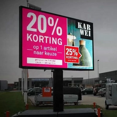 P6.6 1R1G1B Fixed Outdoor LED Display Front And Rear Service 8000cd/M2